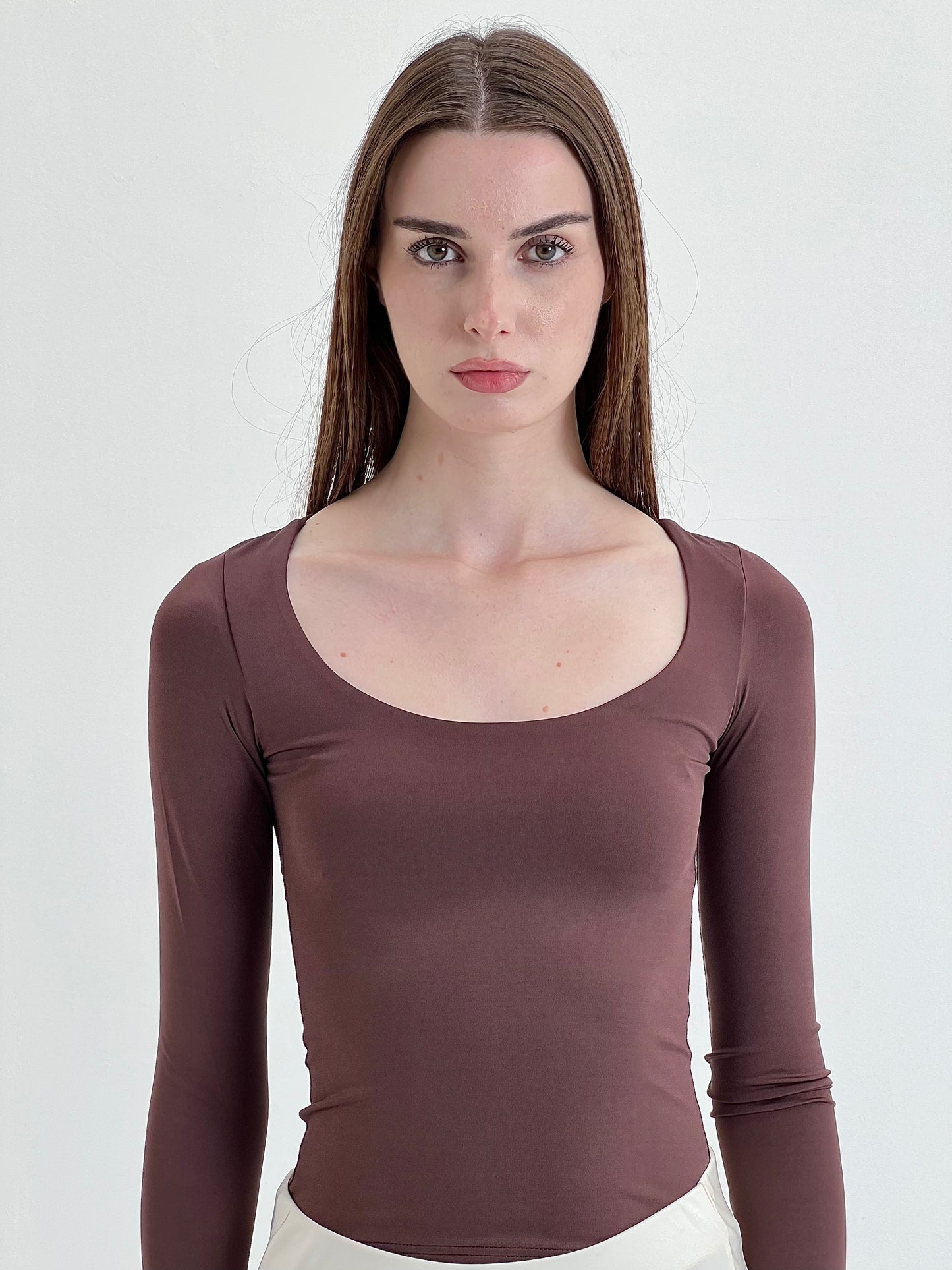 Long Sleeves Scoop Top